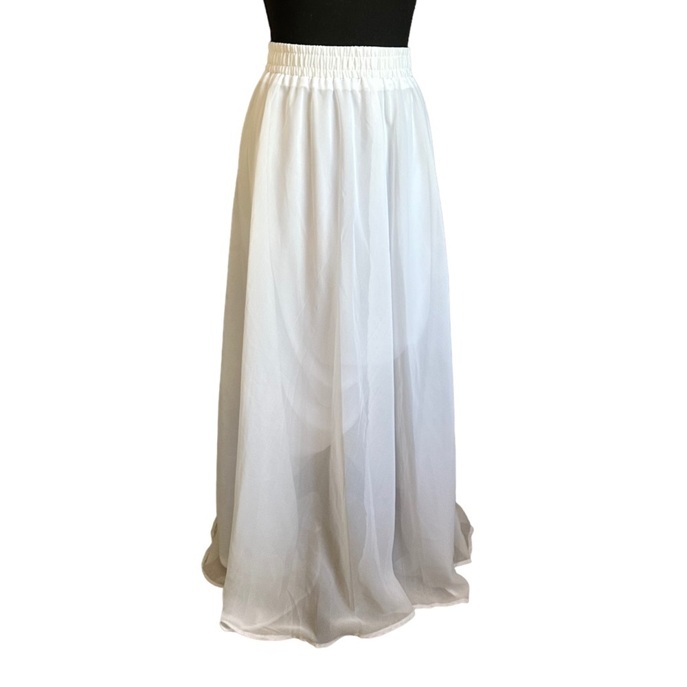 Afibi White Maxi Skirt Size 3XL